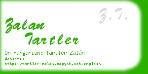 zalan tartler business card